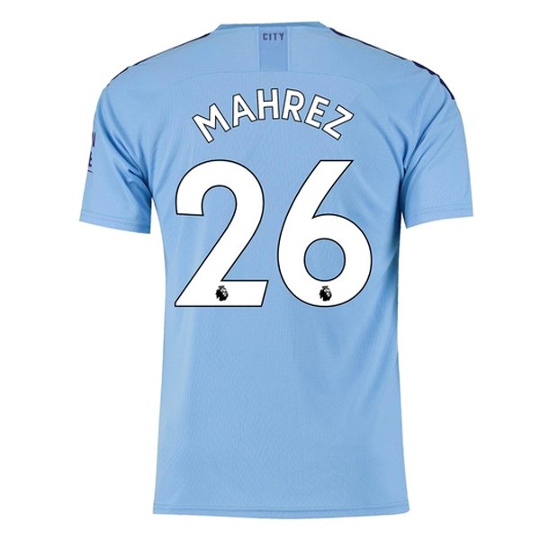 Camiseta Manchester City NO.26 Mahrez 1ª 2019-2020 Azul